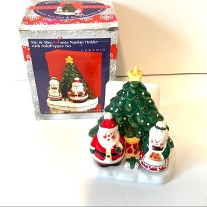 Vintage MR. & MRS. SANTA Napkin & Salt/Pepper Set